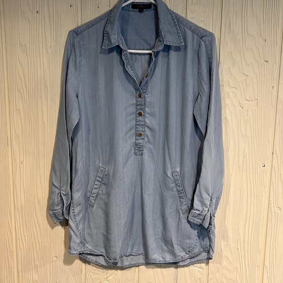 VELVET HEART   chambray type tunic shirt size XS - Picture 1 of 10
